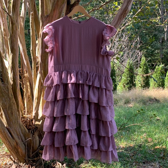 JessaKae Charming Ruffled Dress in Mauve - Picture 5 of 12